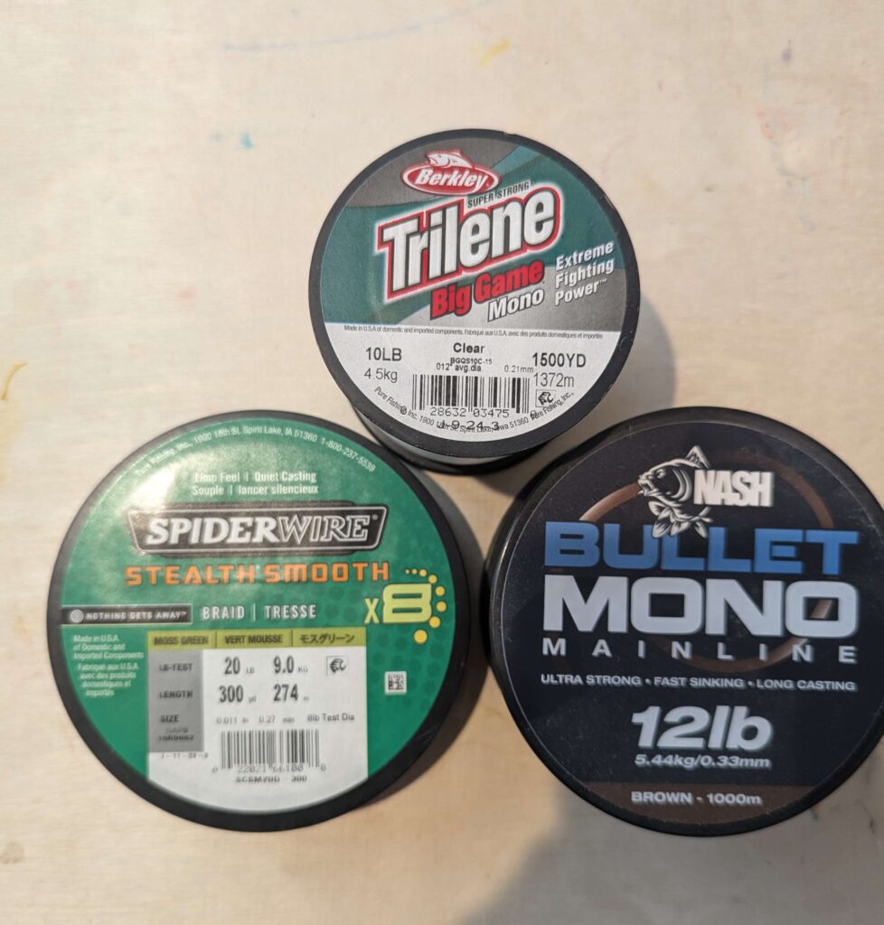 monofilament vs braid for carp fishing